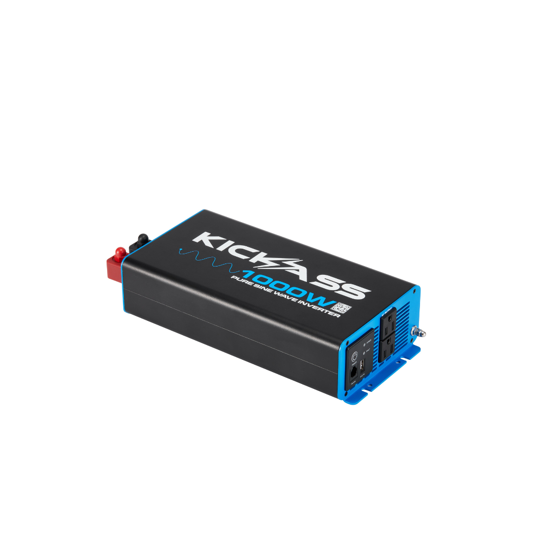 KickAss 12V to 120V Pure Sine Wave 1000W Inverter with Remote