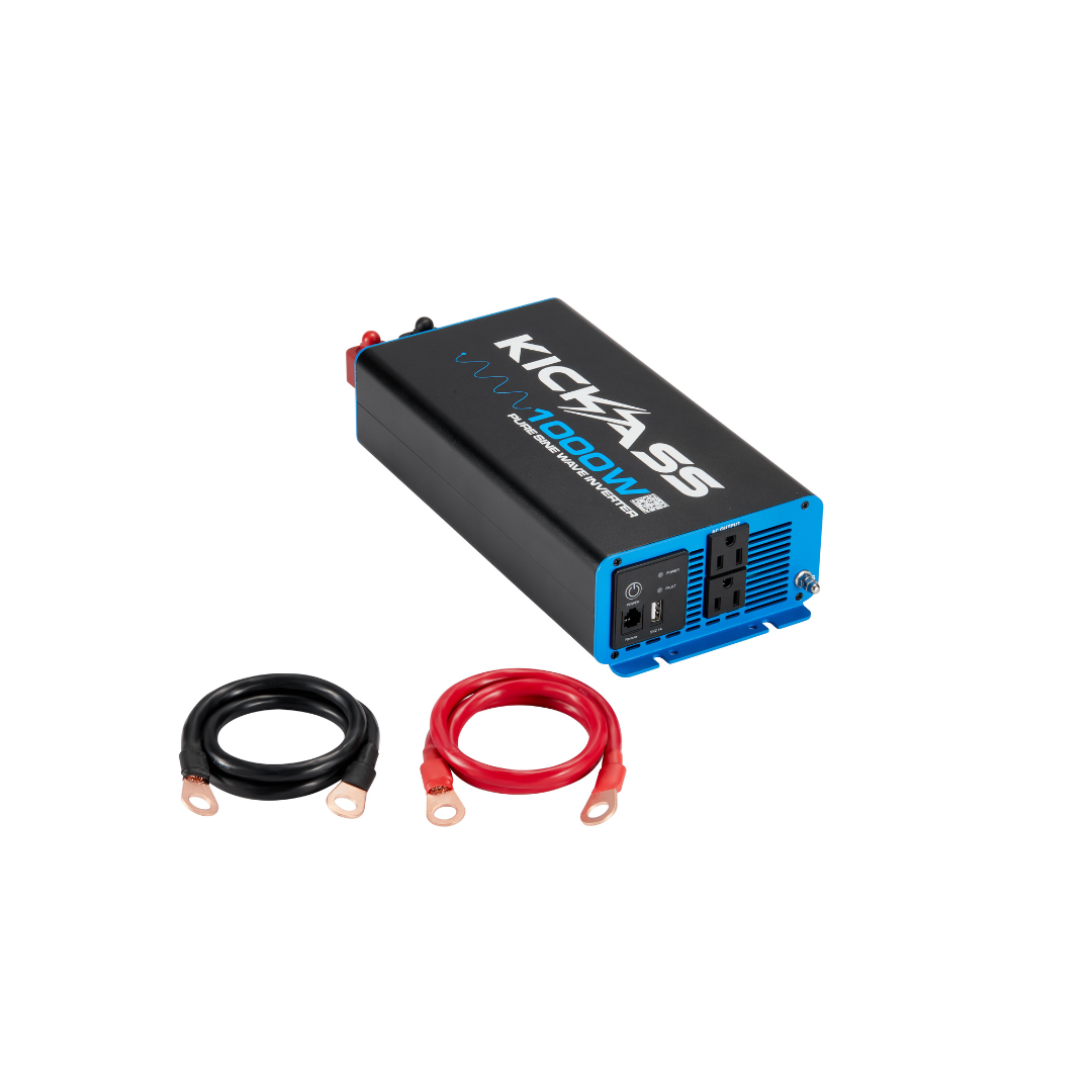 KickAss 12V to 120V Pure Sine Wave 1000W Inverter with Remote