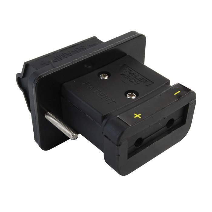 50A Weatherproof Anderson Connector Socket Cover FLUSH MOUNT- Black