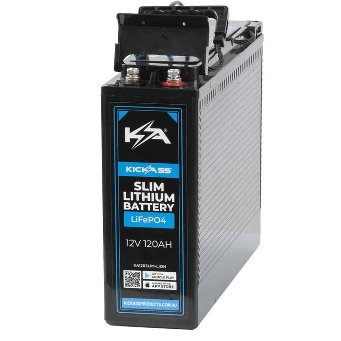 KickAss 120AH Slimline LiFePO4 Lithium Battery - KickAss Products USA