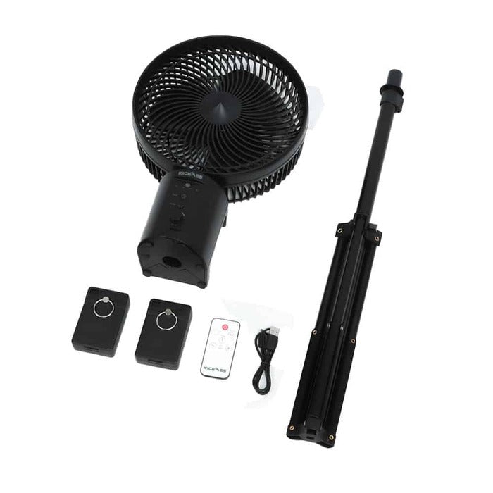 KickAss Large Oscillating Free Standing Fan with Tripod, Remote Control & Dual Power Banks - KickAss Products USA