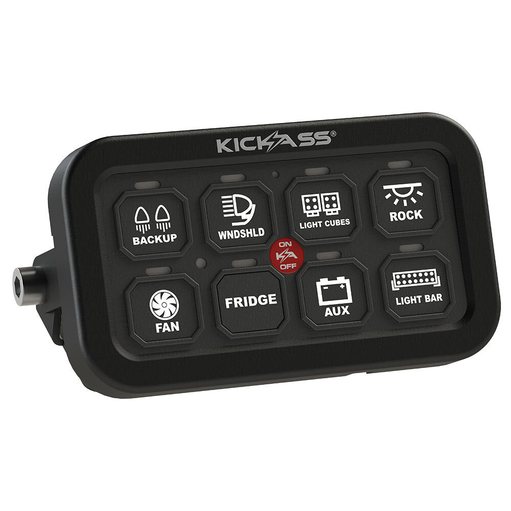 KickAss Bluetooth Control Switch Panel - 8 Gang Switch Panel - KickAss Products USA