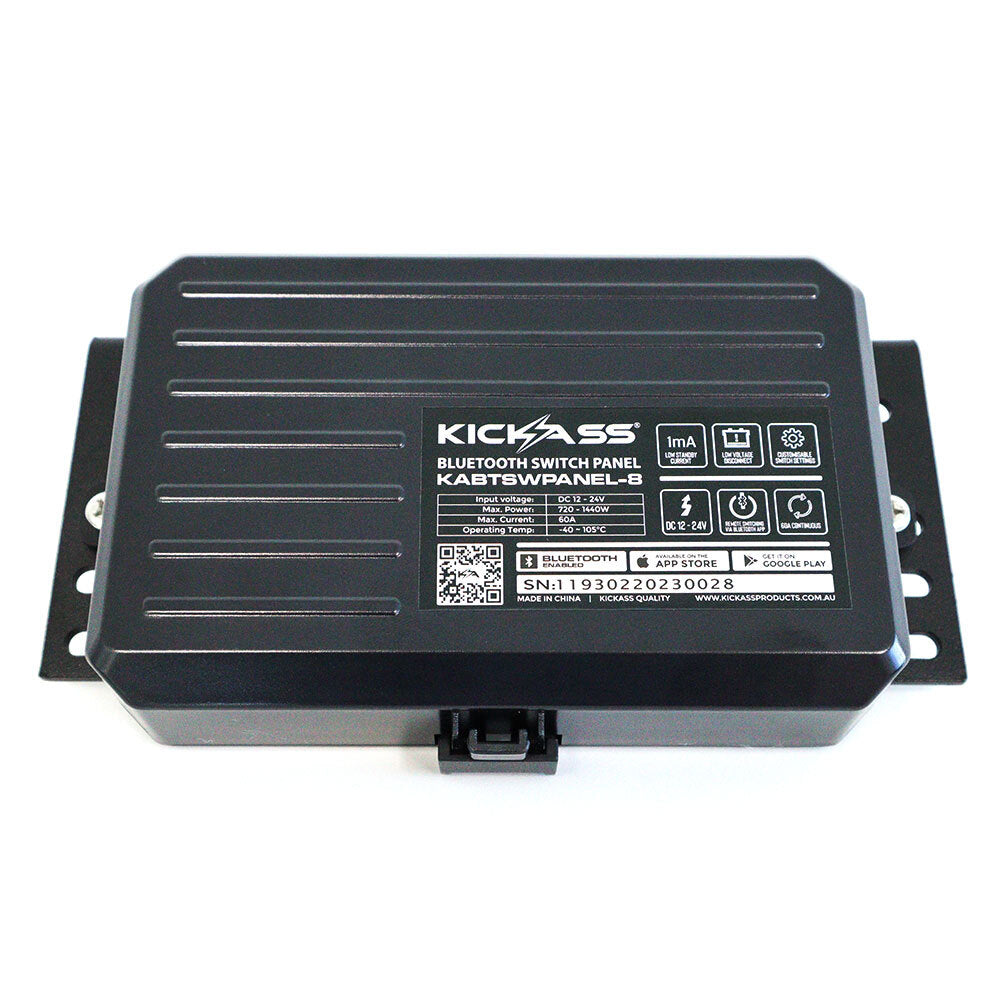 KickAss Bluetooth Control Switch Panel - 8 Gang Switch Panel - KickAss Products USA