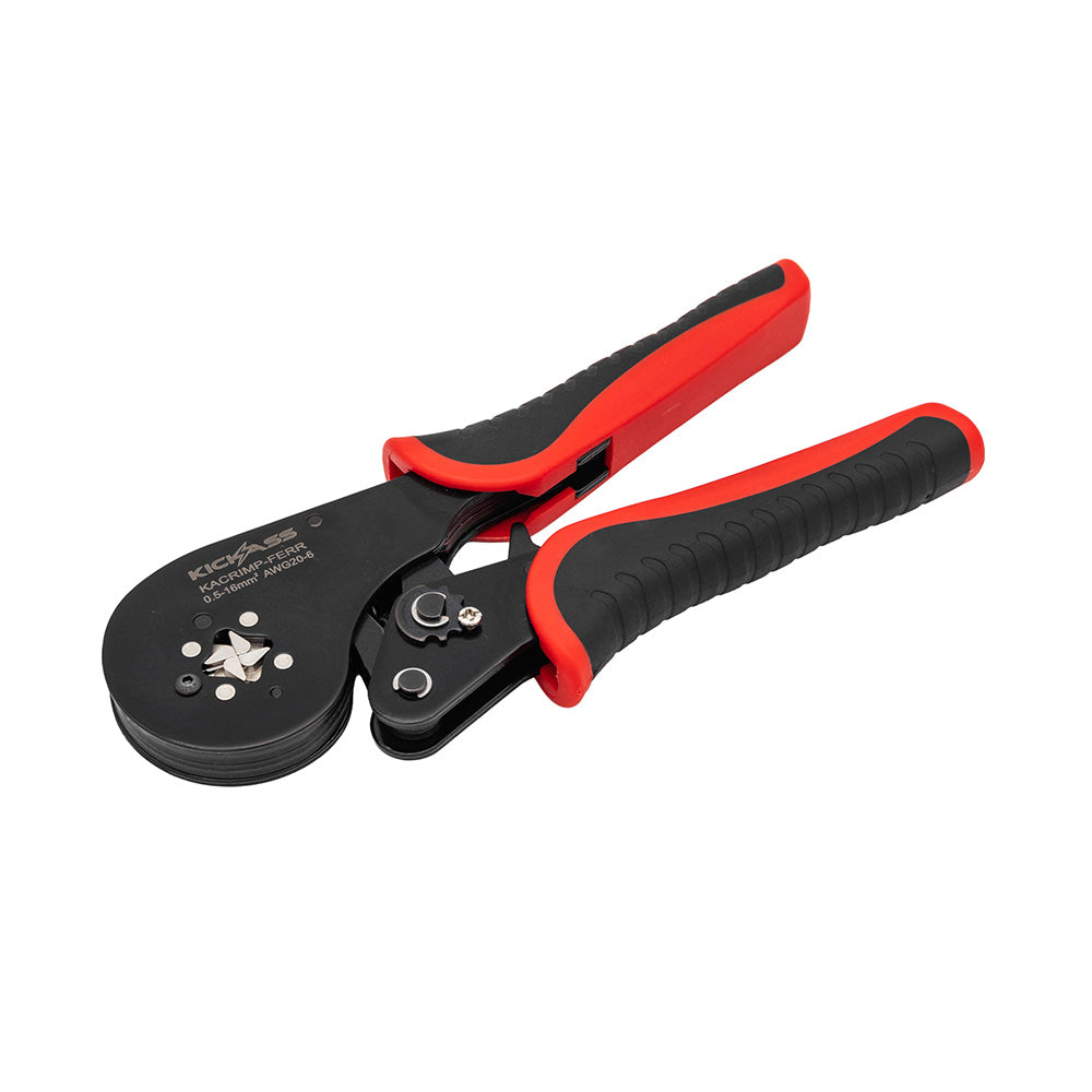 KickAss Ratcheting Bootlace Ferrule Crimper 0.5-16mm² | Square Crimp Tool for Wire End Sleeves