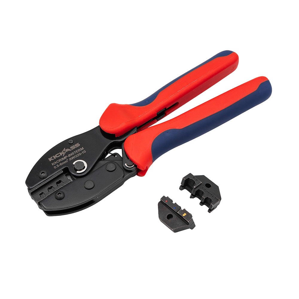KickAss Ratcheting Insulated Terminal Crimping Tool 0.5–6mm² | Wire Crimper for Auto, Marine & Electrical