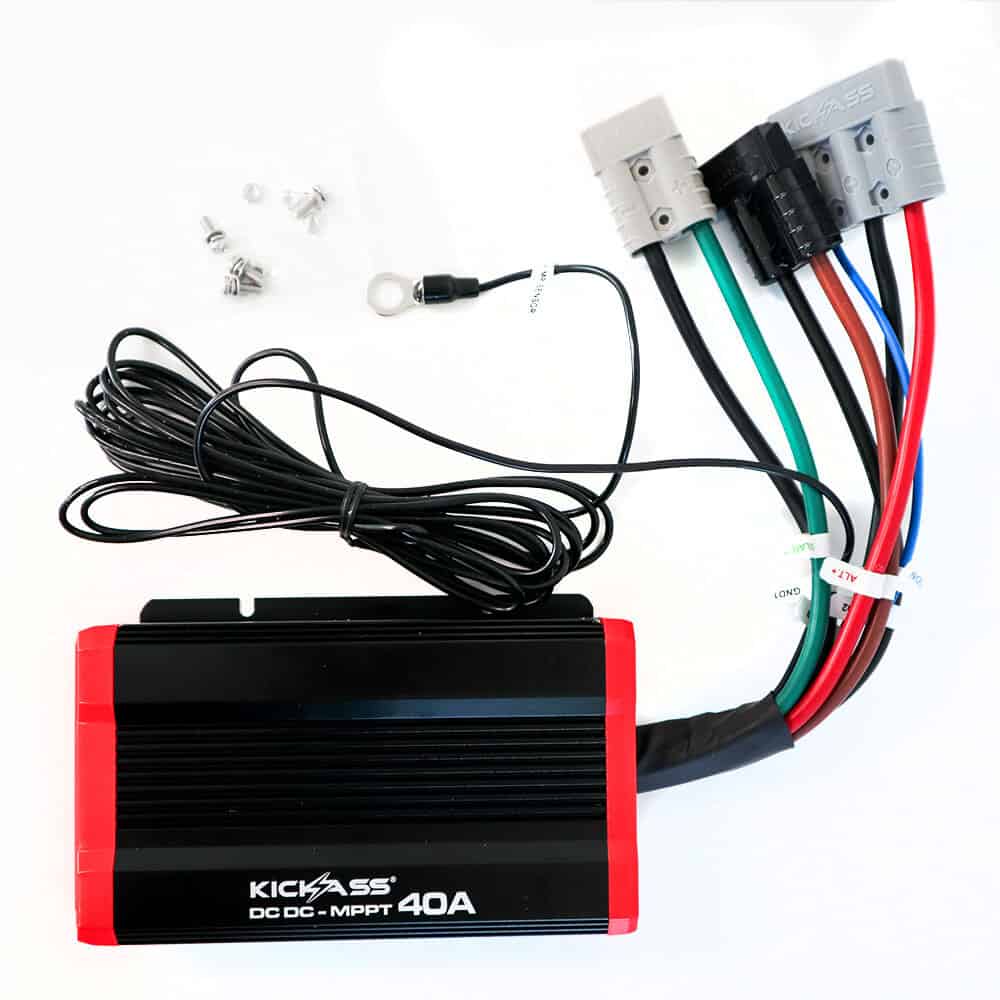 KickAss DCDC MPPT Solar Battery Charger 12V-24V 40A Pre-wired Anderson