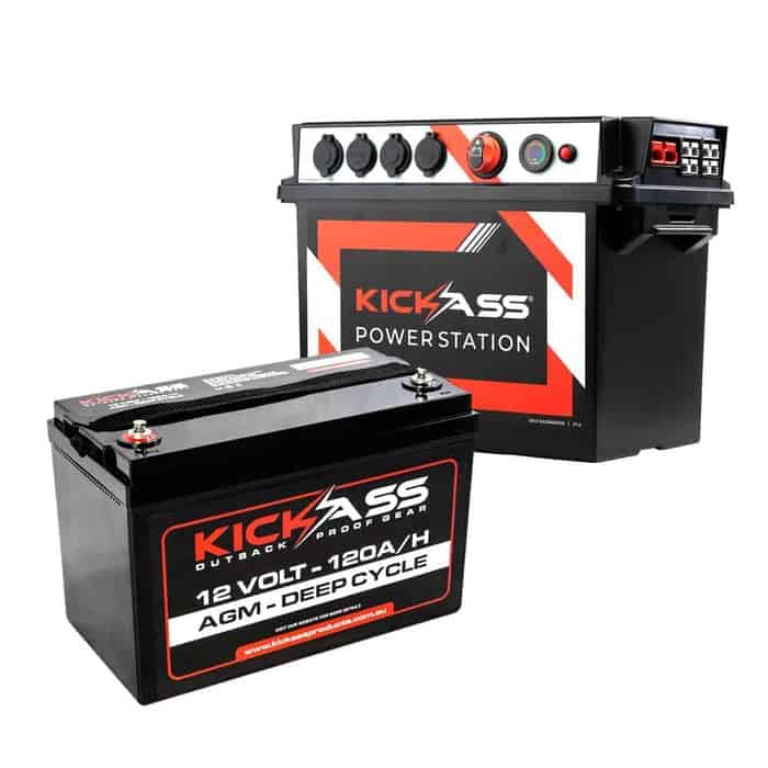 KickAss AGM Power Station without DCDC & 120AH AGM Battery