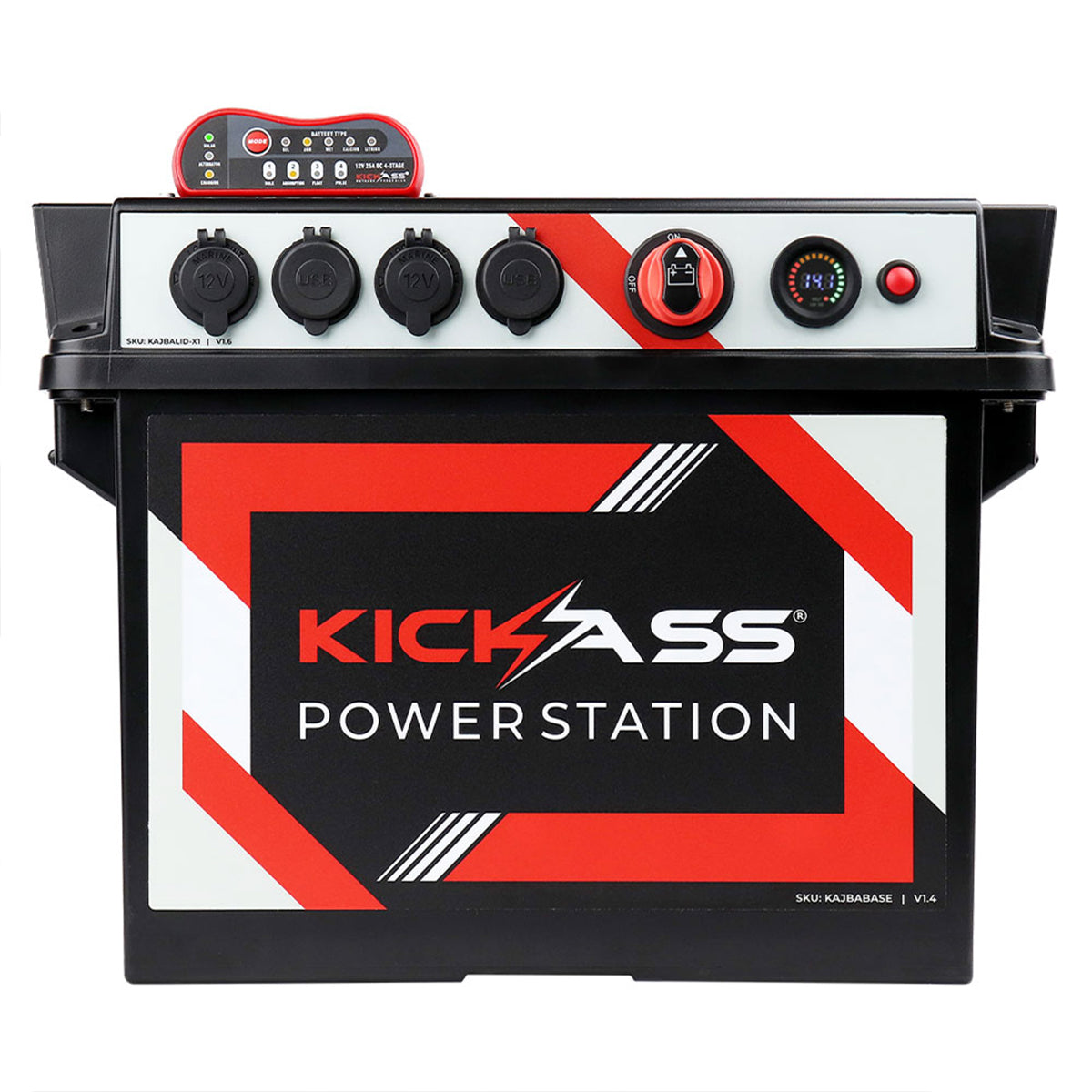 KickAss Power Station with Premium Plug and Play Kit - 8 Gauge 19'
