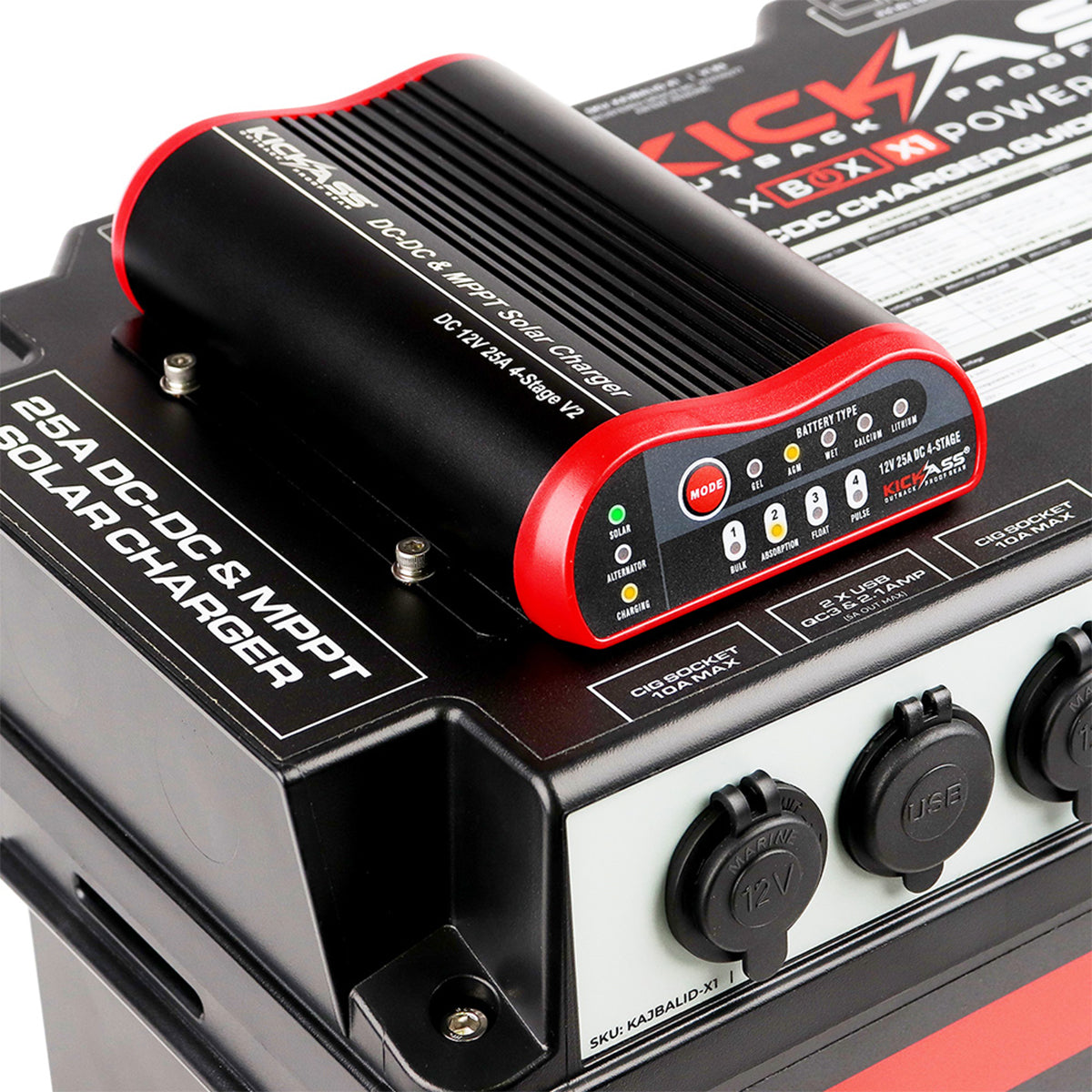 KickAss Power Station with Premium Plug and Play Kit - 8 Gauge 19'