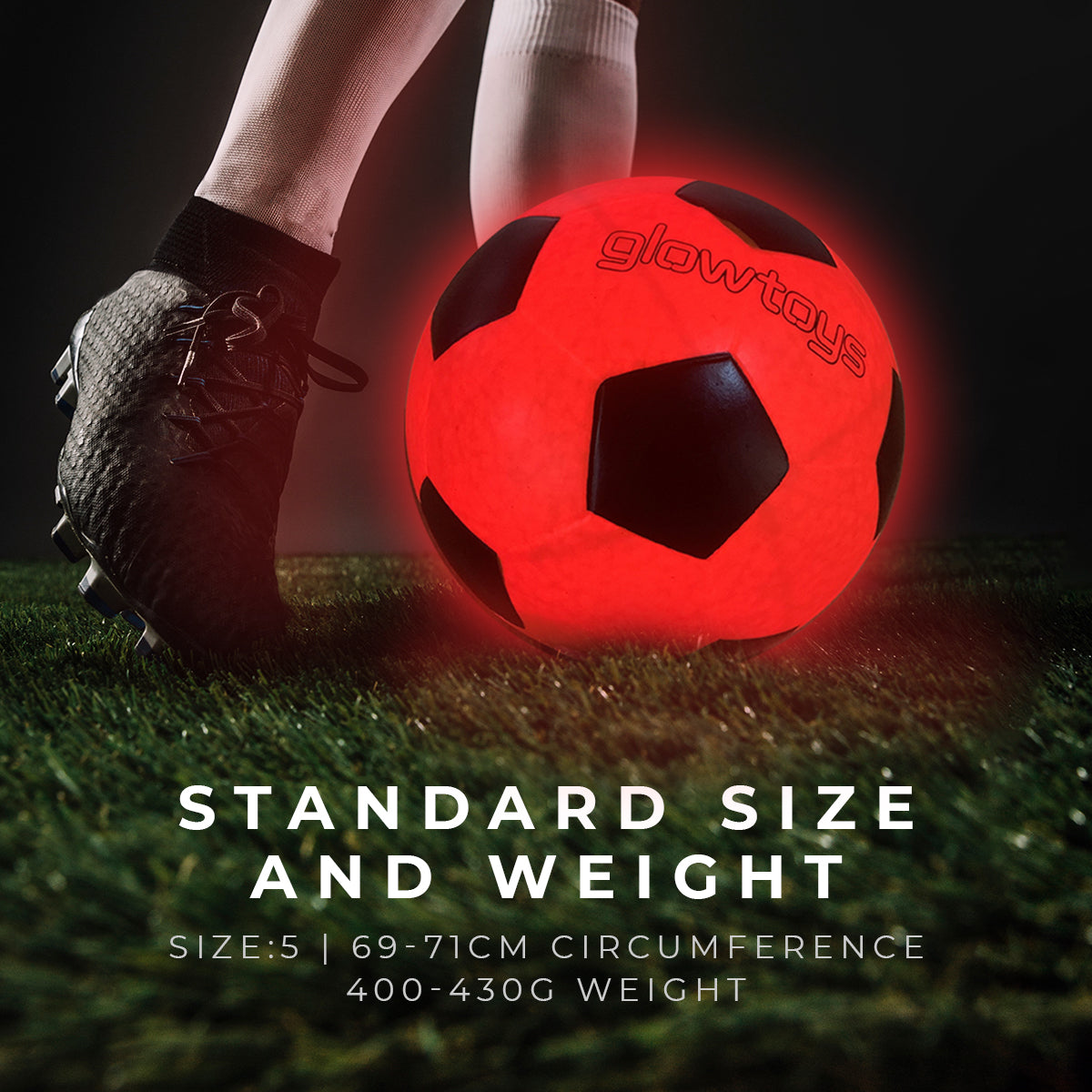 LED Touch Activated Light Up Soccer Ball