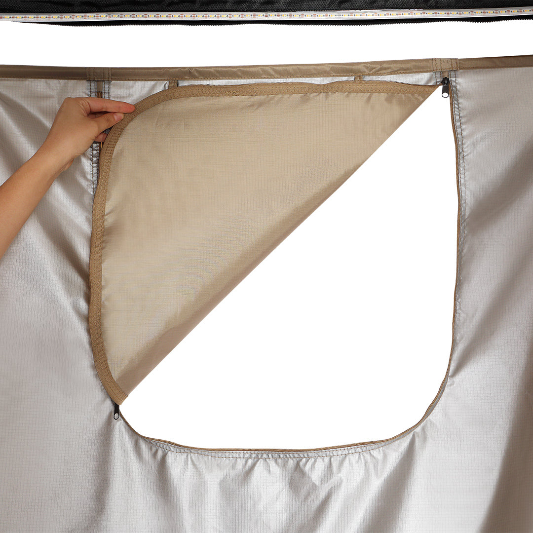 KickAss Premium Shower Tent Awning with Roof & Shower Base Bundle