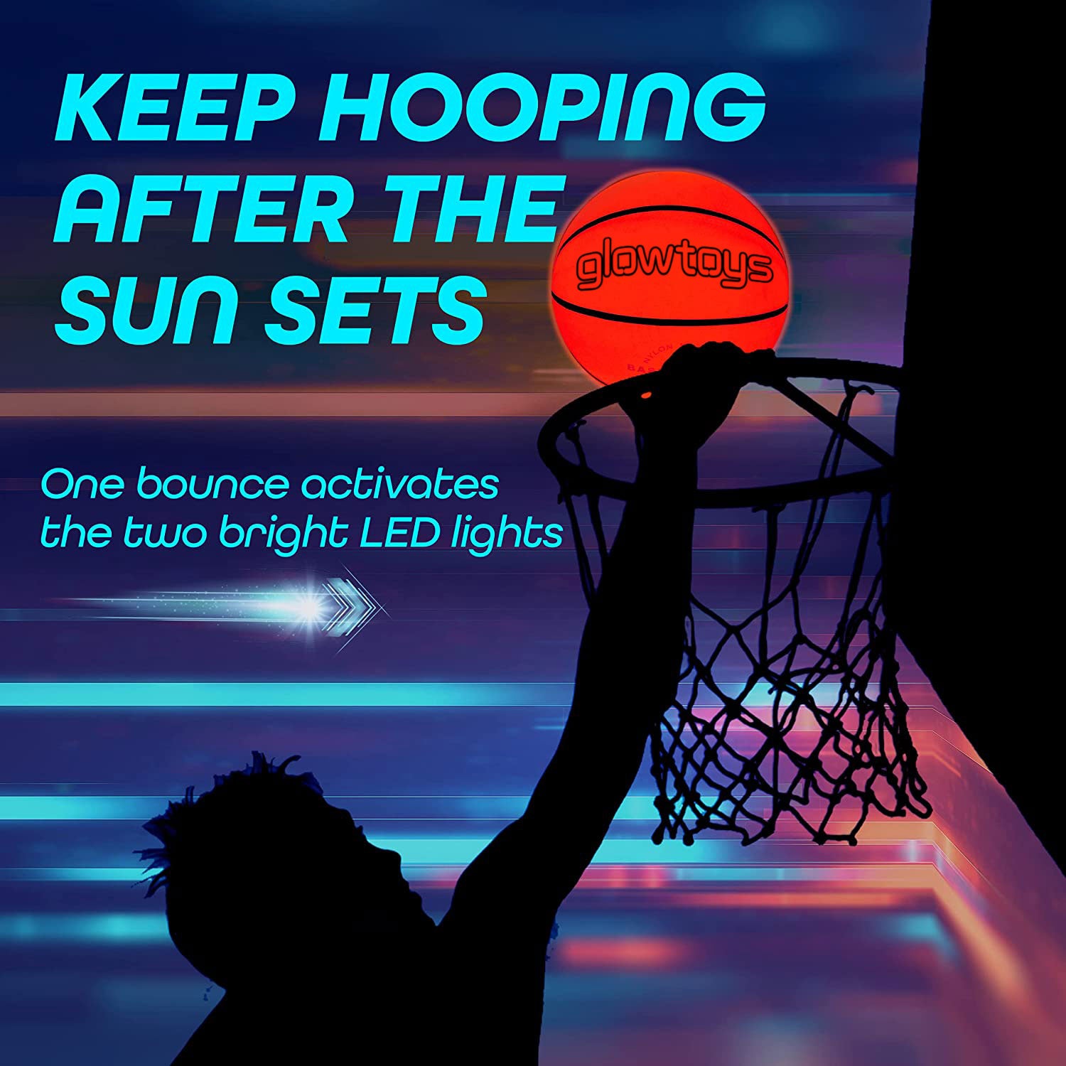 LED Touch Activated Light Up Basketball