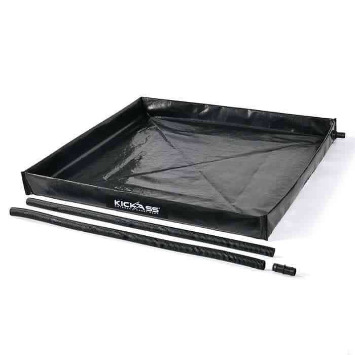 KickAss Premium Shower Tent Awning with Roof & Shower Base Bundle