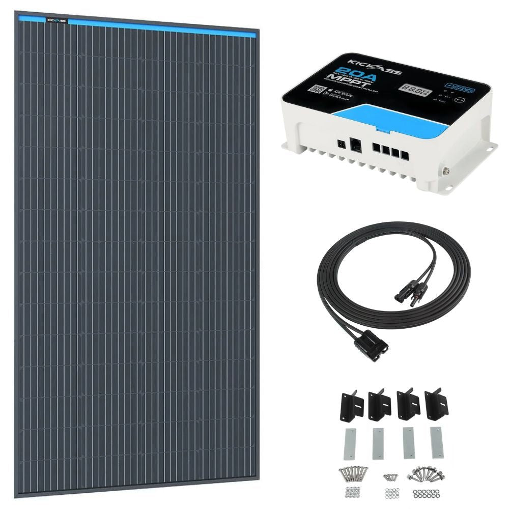 KickAss ProductsKickAss 170W Fixed Solar Panel & 20A MPPT KitKA - SOLAR - 170W - MPPT - BUNDLE