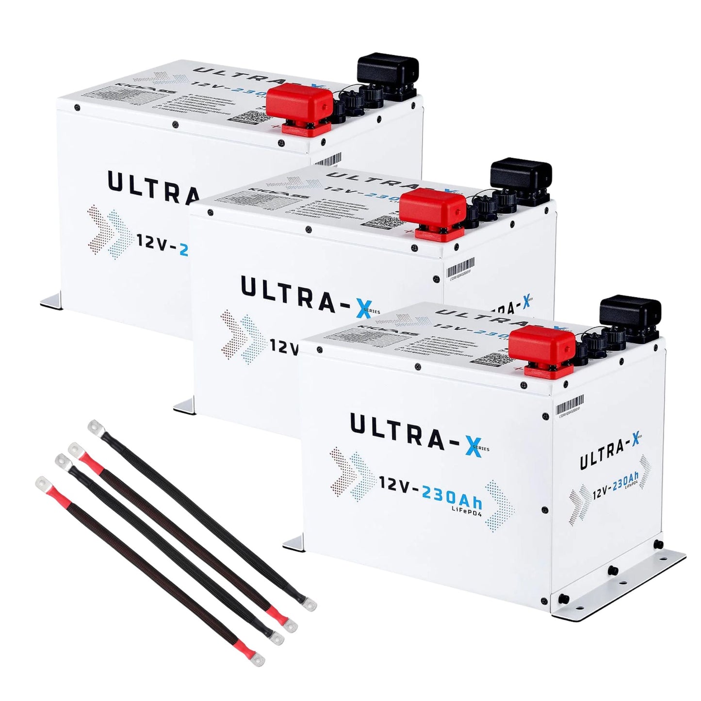 KickAss ProductsKickAss 690Ah Ultra - X Lithium Battery Kit Arctic White with Linking CablesKA690AH - XB2 - WHITE