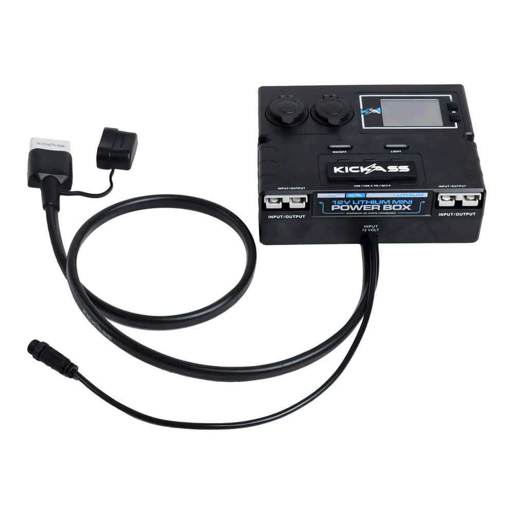 KickAss 12V Ultra Slim 105AH Lithium Battery with Bluetooth Essentials Bundle