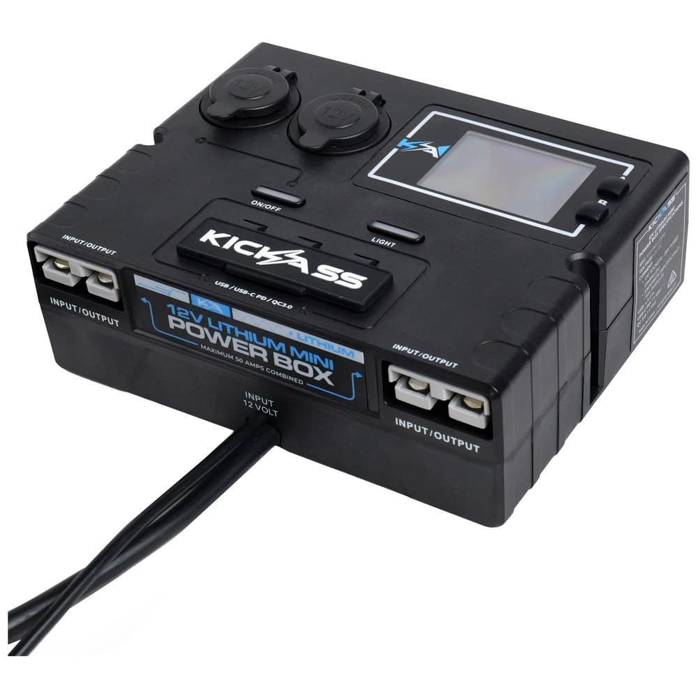 KickAss 12V Ultra Slim 105AH Lithium Battery with Bluetooth Essentials Bundle