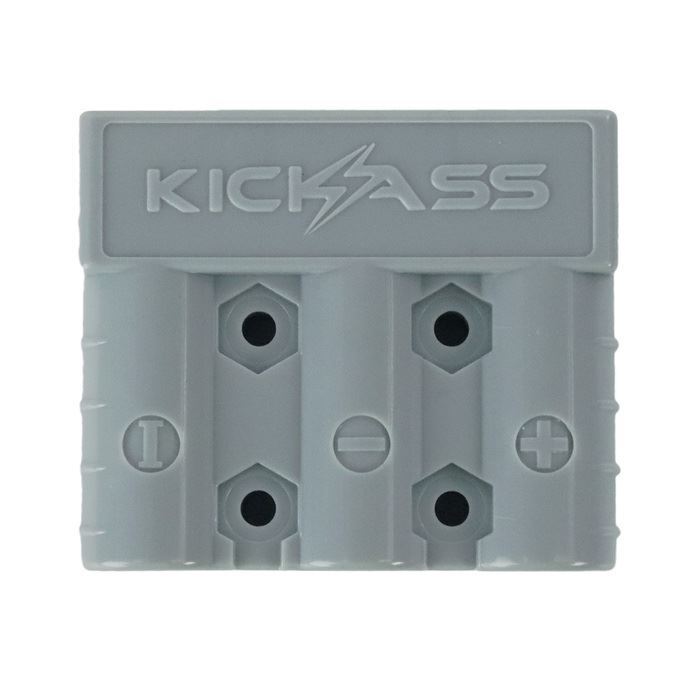 KickAss 3-Pin 50A Grey Anderson Style Connector - KickAss Products USA