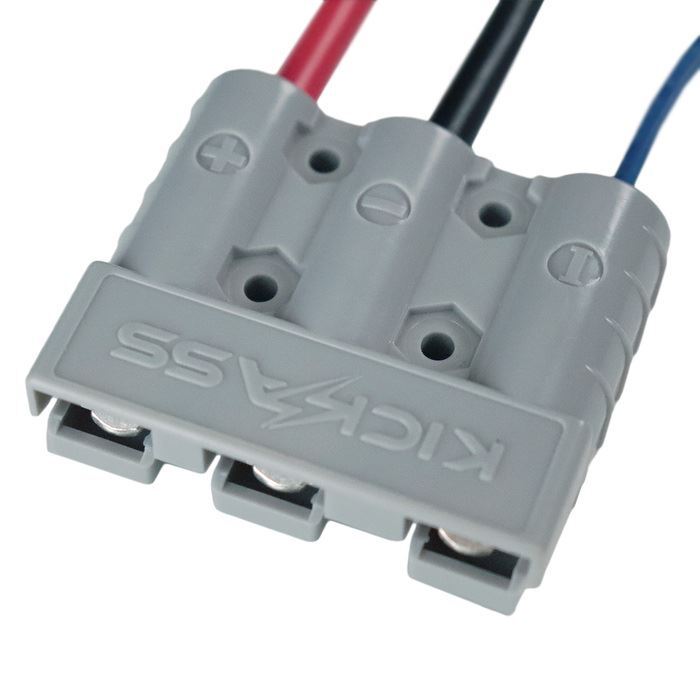 KickAss 3-Pin 50A Grey Anderson Style Connector - KickAss Products USA