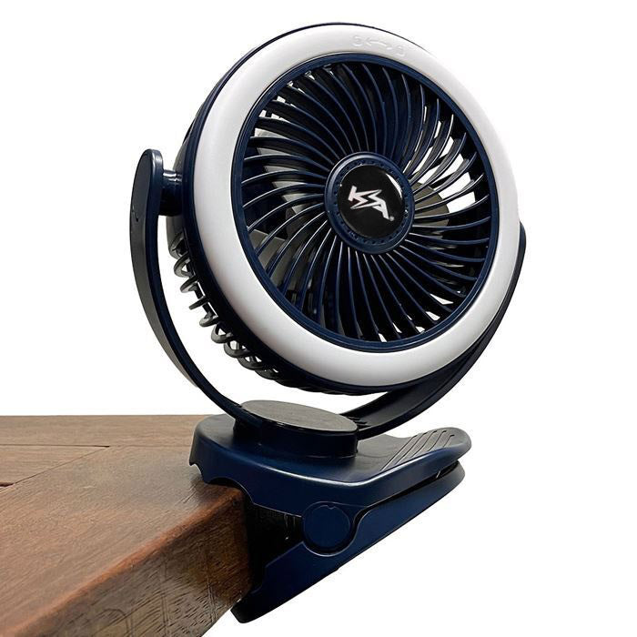 KickAss Portable 5V Clip Fan with White LED Light - KickAss Products USA