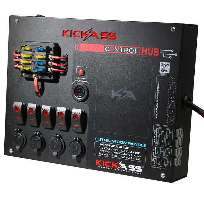 KickAss 12V Control Hub With No DCDC Charger - KickAss Products USA