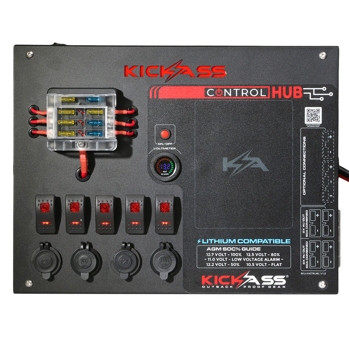 KickAss 12V Control Hub With No DCDC Charger - KickAss Products USA