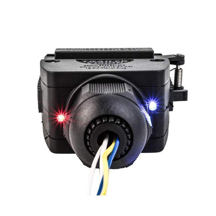 12 Pin Flat Trailer Plug - Red & Blue LED for AUX Circuit