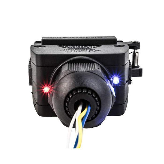 12 Pin Flat Trailer Plug - Red & Blue LED for AUX Circuit