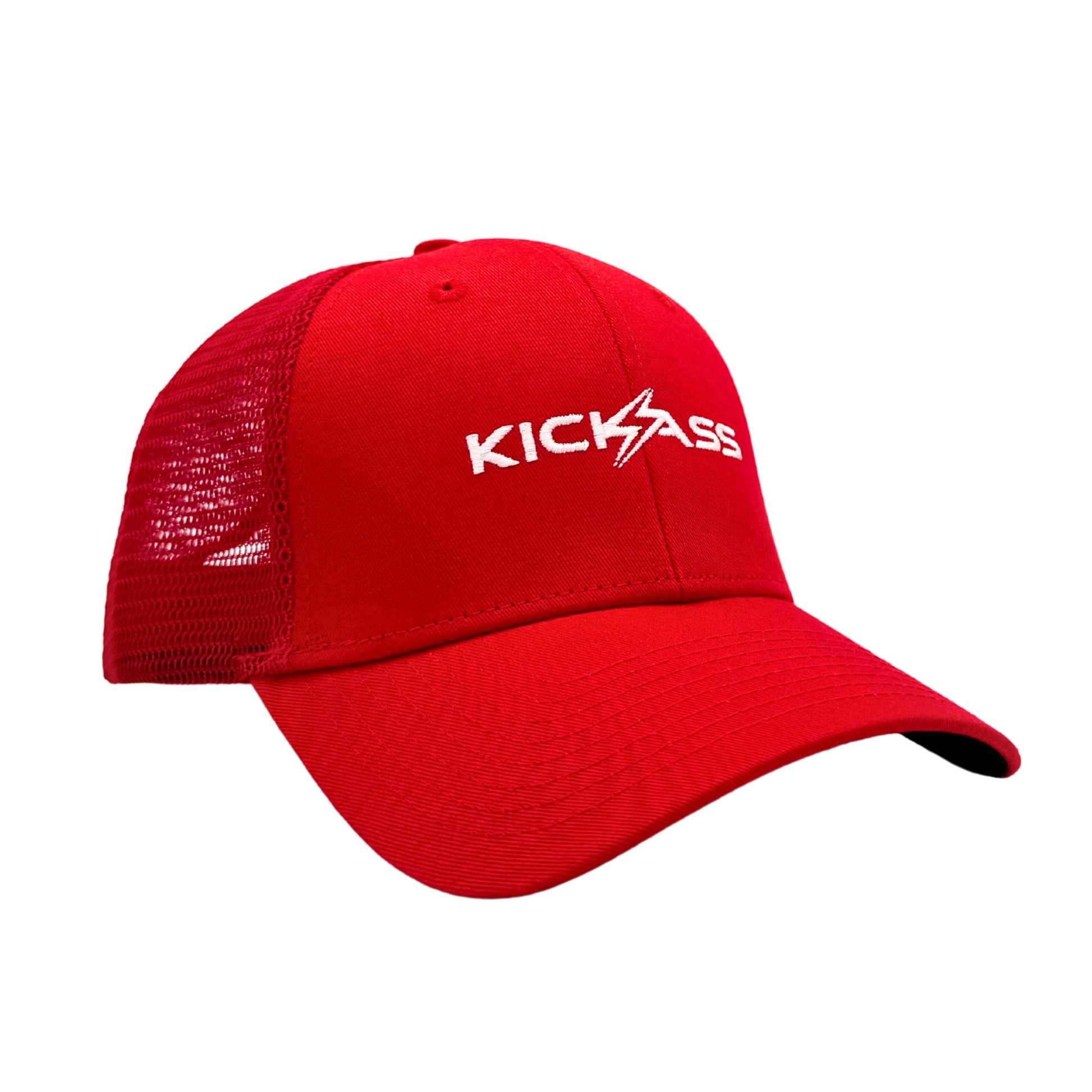 KickAss Snapback Trucker Cap - Red - KickAss Products USA