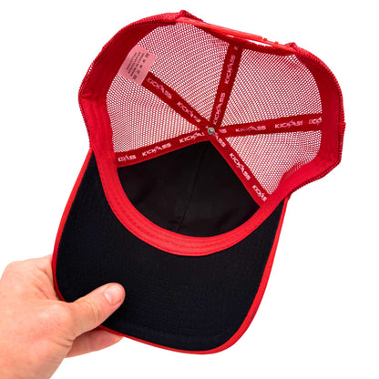 KickAss Snapback Trucker Cap - Red - KickAss Products USA