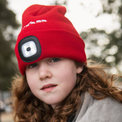 KickAss Beanie with Rechargeable LED Light - Red - KickAss Products USA