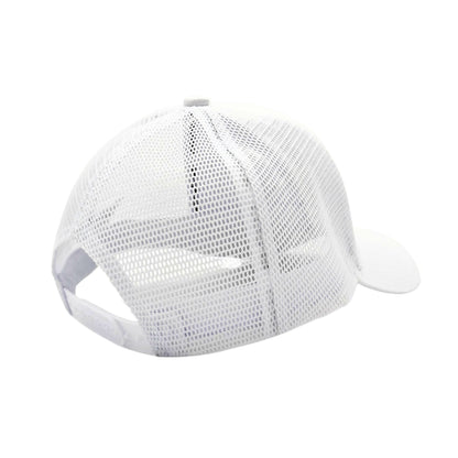 KickAss Snapback Trucker Cap - All White with White KA logo - KickAss Products USA