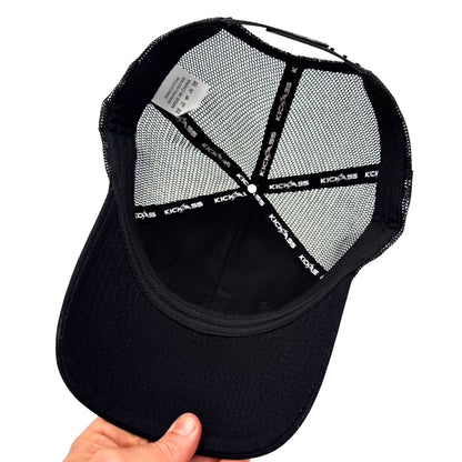 KickAss Snapback Trucker Cap - All Black with Black KA logo - KickAss Products USA