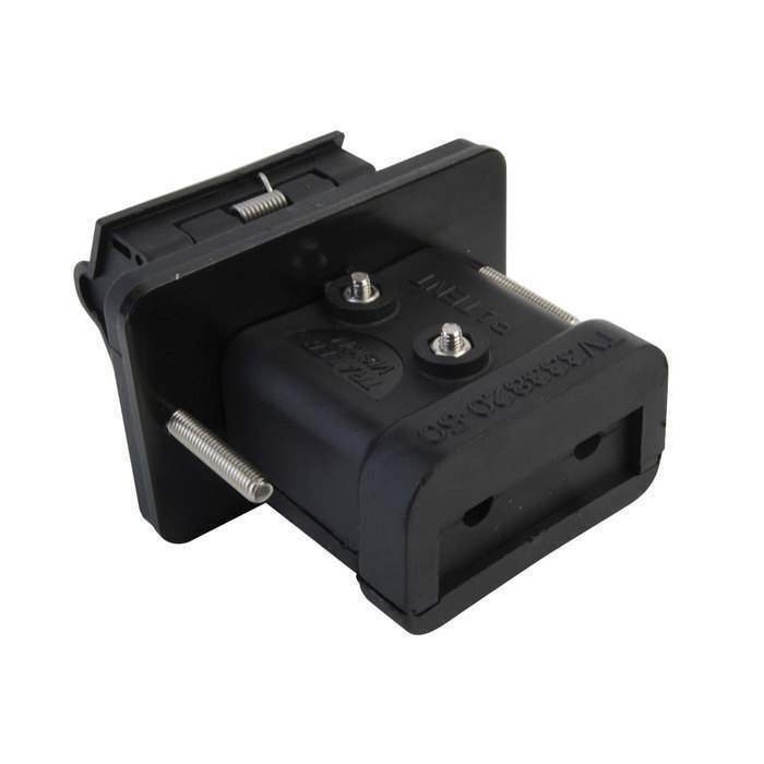 50A Weatherproof Anderson Connector Socket Cover FLUSH MOUNT- Black