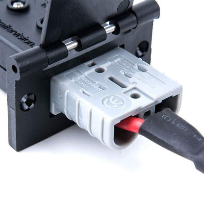 50A Weatherproof Slimline Anderson Plug Mount & Cover - Black