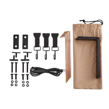 KickAss Premium Shower Awning with Swing Arm & LED Light Strip - KickAss Products USA