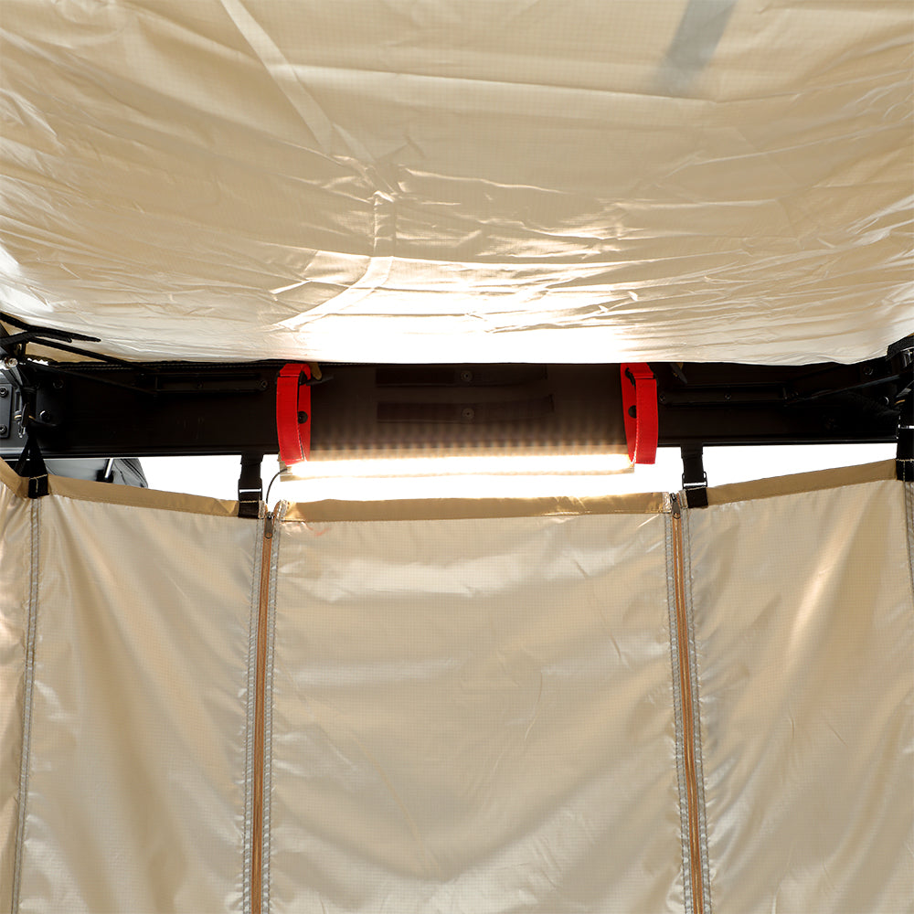 KickAss Premium Shower Awning with Swing Arm & LED Light Strip - KickAss Products USA