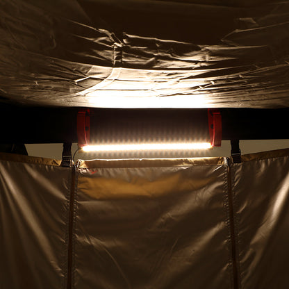 KickAss Premium Shower Awning with Swing Arm & LED Light Strip - KickAss Products USA