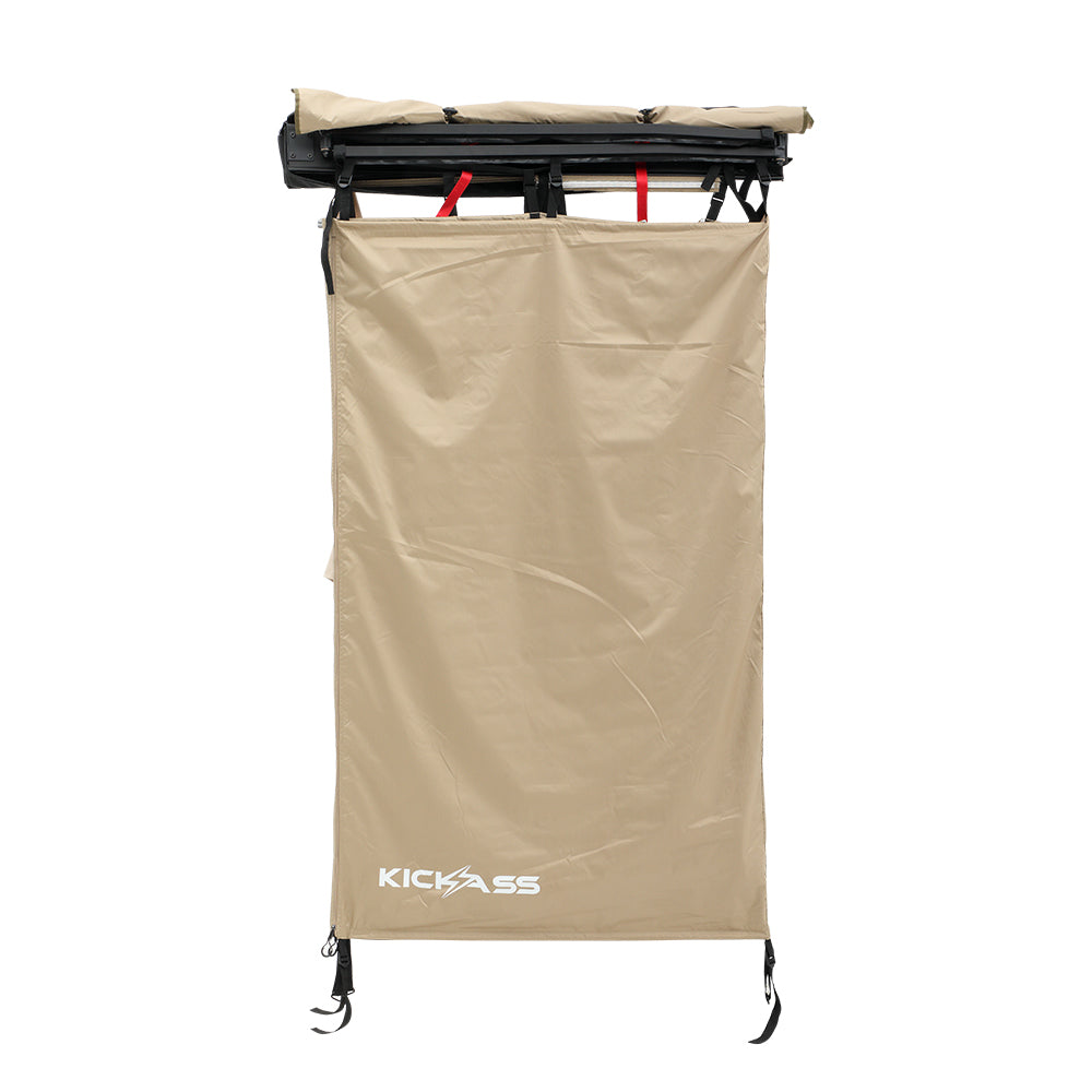 KickAss Premium Shower Awning with Swing Arm & LED Light Strip - KickAss Products USA