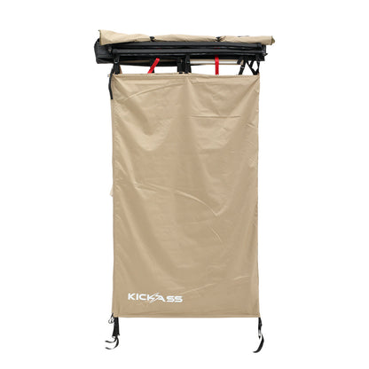 KickAss Premium Shower Awning with Swing Arm & LED Light Strip - KickAss Products USA