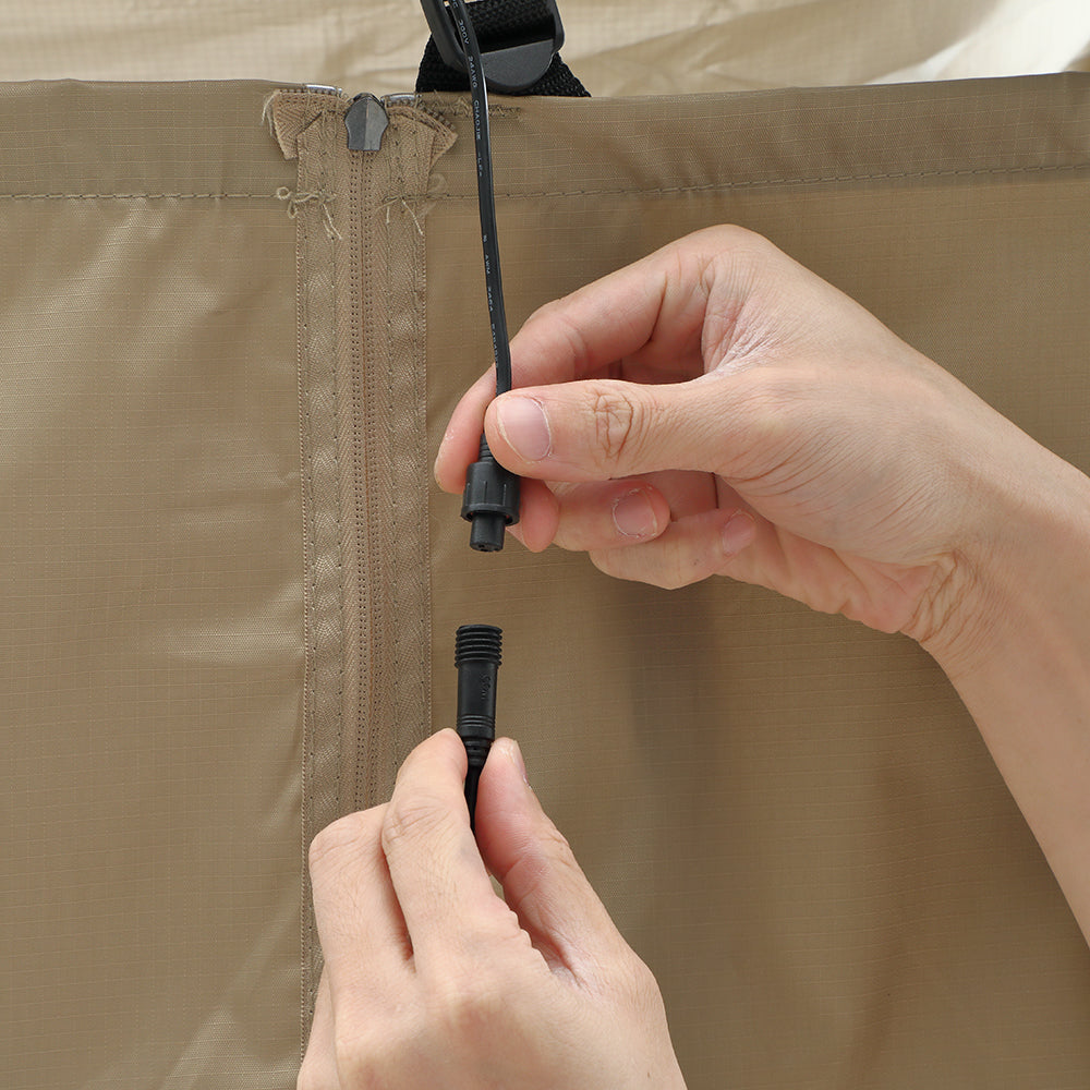 KickAss Premium Shower Awning with Swing Arm & LED Light Strip - KickAss Products USA