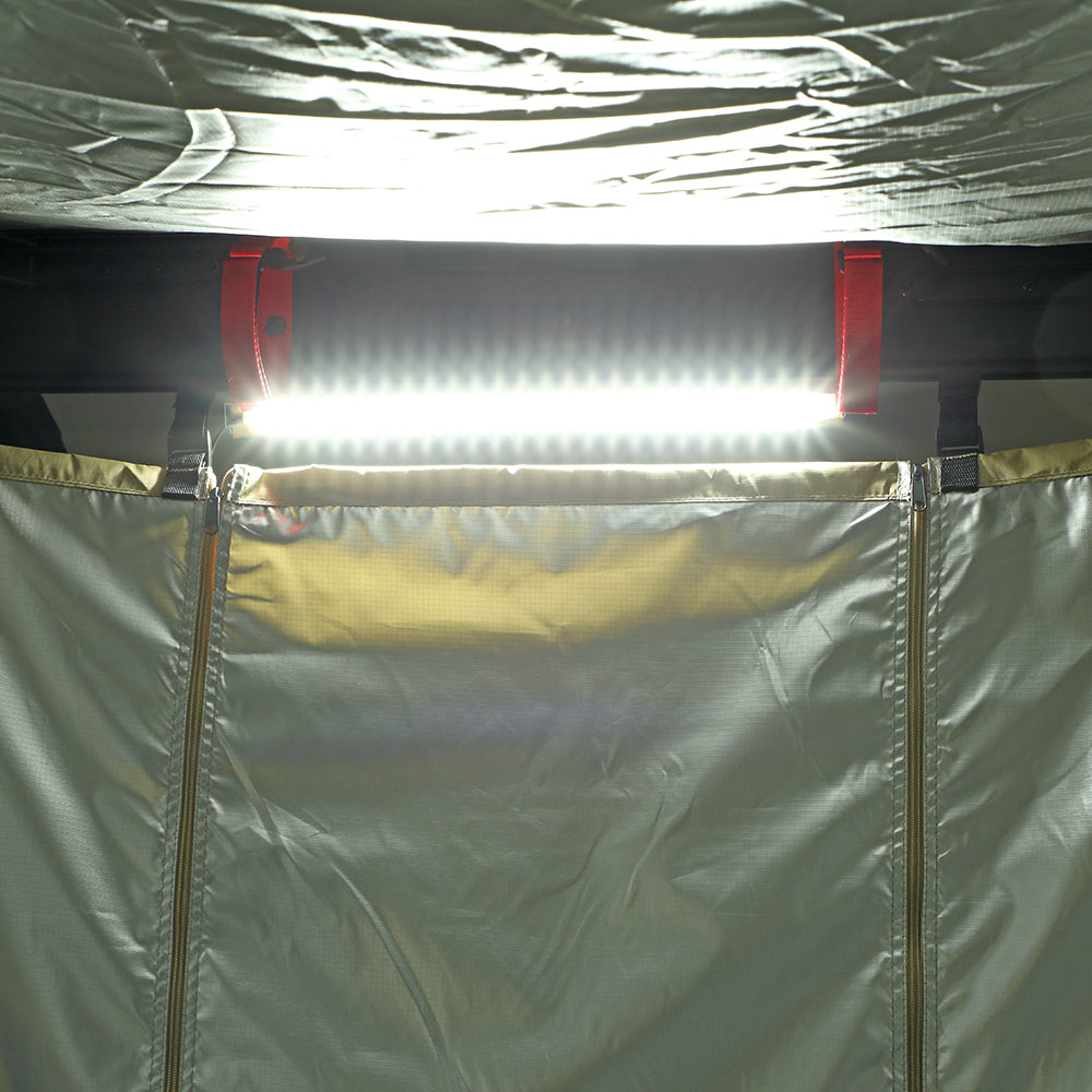 kickass shower tent Premium Shower Awning with Swing Arm and LED Light Strip – KickAss Products USA