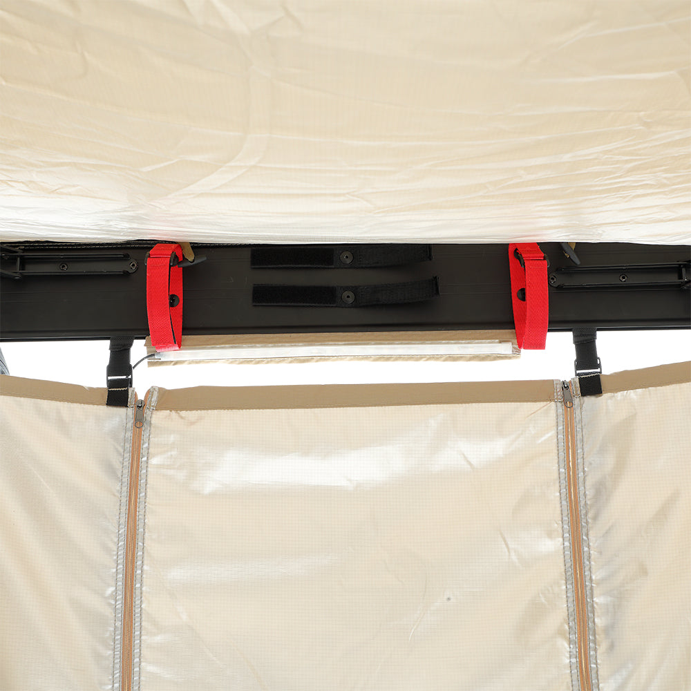 KickAss Premium Shower Awning with Swing Arm & LED Light Strip - KickAss Products USA