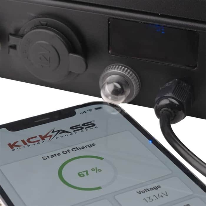 KickAss 12V Ultra Slim 105AH Lithium Battery with Bluetooth