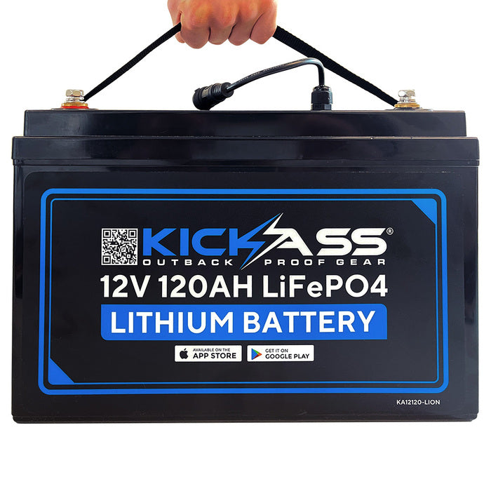 KickAss 12V 120AH LiFePO4 Lithium Battery KickAss Products USA