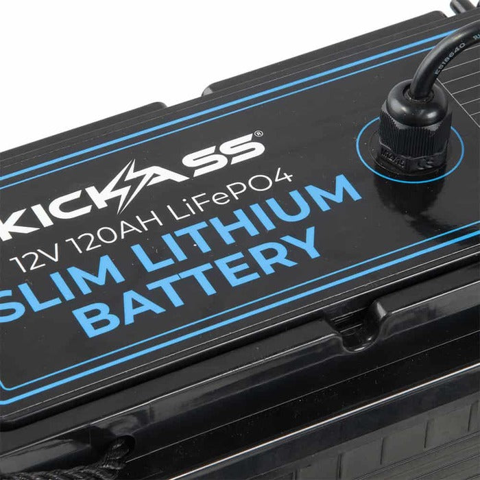 KickAss 12V 120AH Slimline LiFePO4 Lithium Battery KickAss Products USA