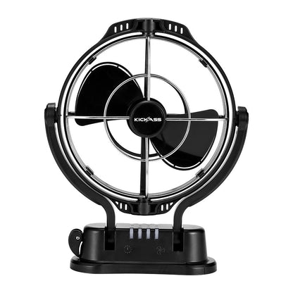 Kickass 12/24v 360°, 3 Speed Caravan fan, Black - KickAss Products USA