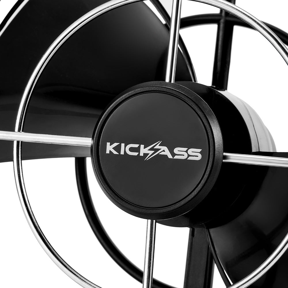 Kickass 12/24v 360°, 3 Speed Caravan fan, Black - KickAss Products USA