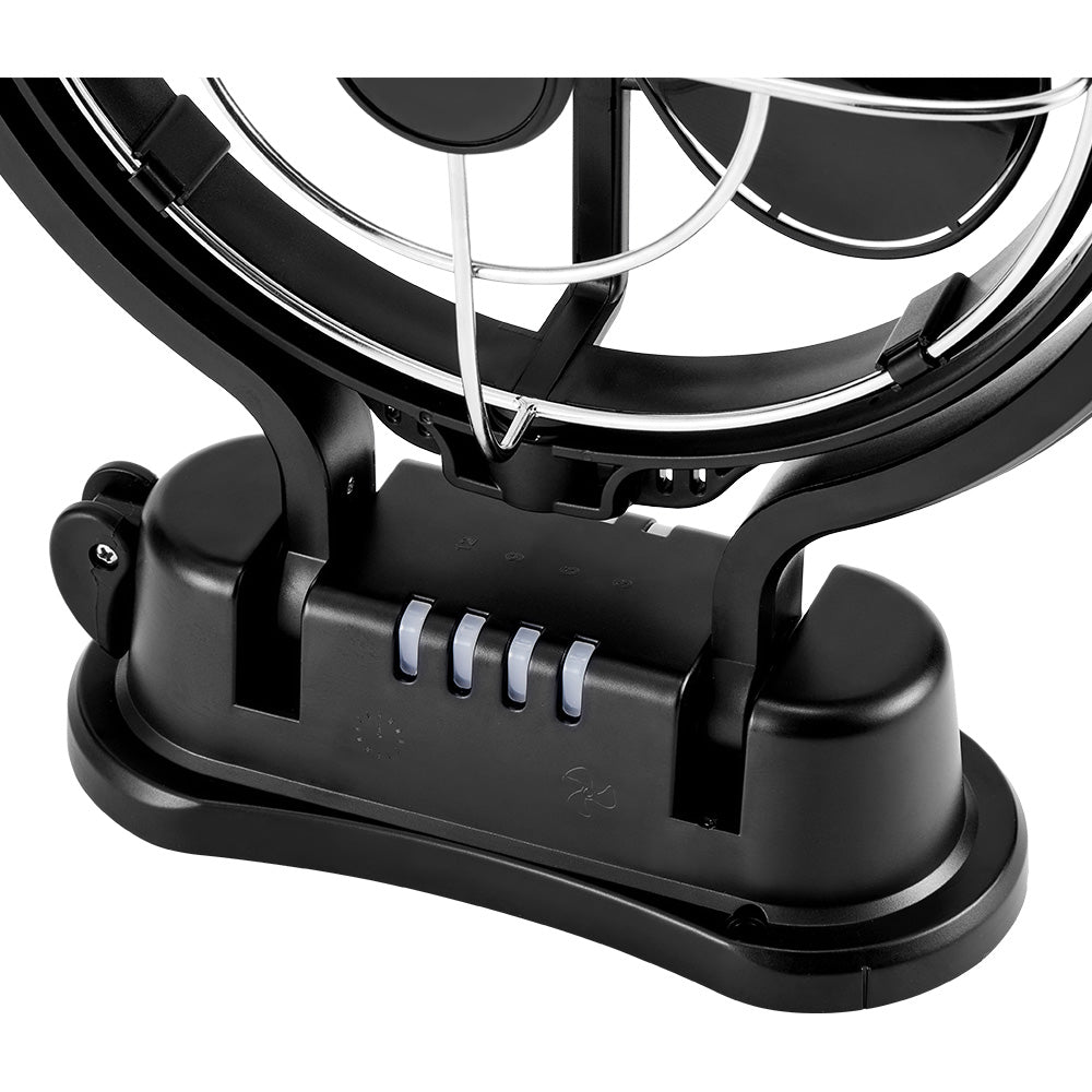 Kickass 12/24v 360°, 3 Speed Caravan fan, Black - KickAss Products USA