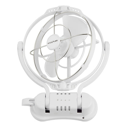 KickAss 12V / 24V 360°, 3 Speed Caravan Fan - White - KickAss Products USA
